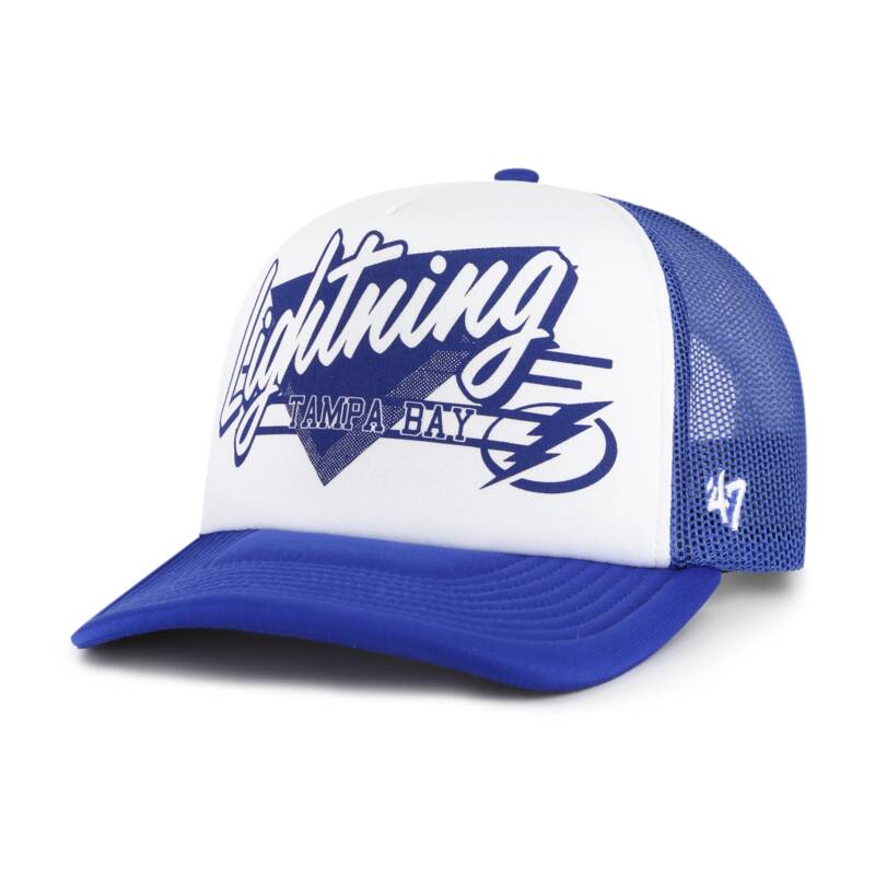 47브랜드 탬파베이 라이트닝 행 아웃 트럭커 투톤 야구 모자